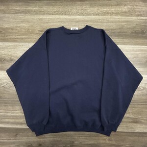 Vintage Disney Mickey Mouse Sweatshirt Mens Large Navy Blue Fleece Graphic 90s image 2