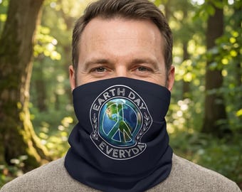 Braga para el cuello con el símbolo de la paz para el Día de la Tierra / Mascarilla ecológica para amantes de la naturaleza