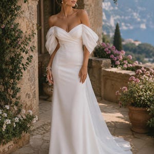 etsy mermaid wedding dress Couture wedding dress, Mermaid wedding dress, ruffle flounce wedding dress, wedding dress with ruffle flounce train, bridal gown, prom dress $3,950.00 Etsy # bridal #bridalgown