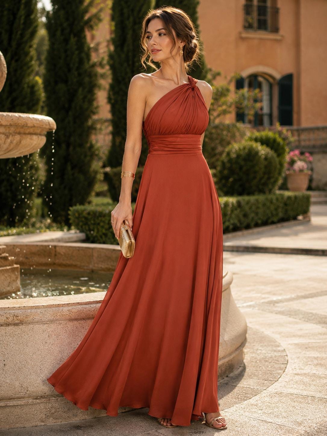 Rust Evening Gown - Etsy