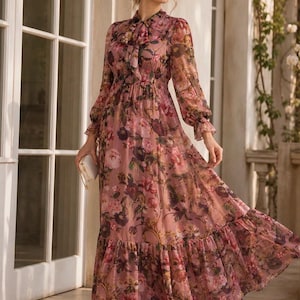 open lace back dress Red Printed Kaftan Maxi Dress | Wedding Guest