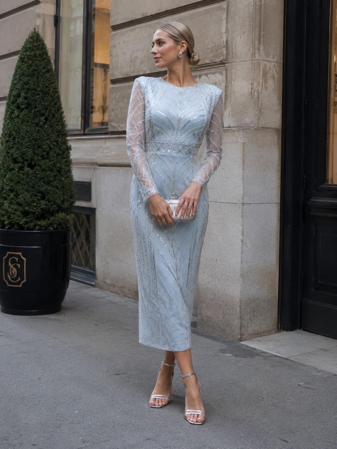 silver sequin dress midi Buy Mint Velvet Silver Boucle Sequin Midi Dress from Next USA
