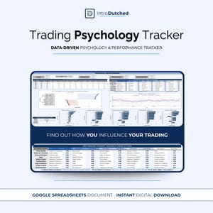 Rastreador de psicología del trading / Panel de correlación de psicología y disciplina basado en datos / Hojas de cálculo de Google