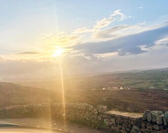 Donegal Ireland Sunset Print, Irish Landscape Photography, Coastal Wall Art, Rustic Cottage Decor, Digital Download