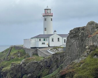 Fanad Head Lighthouse Donegal Ireland Print, Irish Coastal Photography, Donegal Wall Art, Lighthouse Decor, Rustic Cottage Art