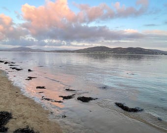 Donegal Ireland Beach Print, Donegal Coastal Wall Art, Irish Sunset Photography, Ireland Landscape Print, Calm Ocean Decor, Digital Download