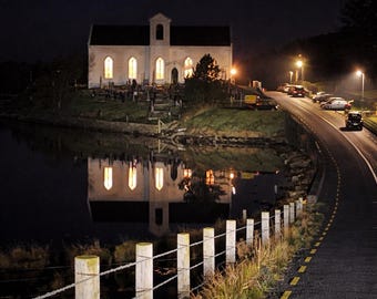 St Columba’s Church Donegal Ireland Print, Irish Church Wall Art, Coastal Photography, Rustic Cottage Decor, Wild Atlantic Way