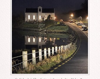 St Columba’s Church Donegal Ireland Print, Irish Church Wall Art, Coastal Photography, Wild Atlantic Way Cottage Decor