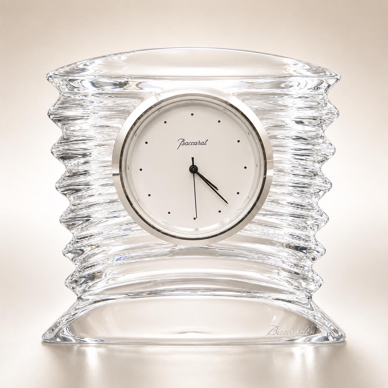 Baccarat Desk Clock - Etsy