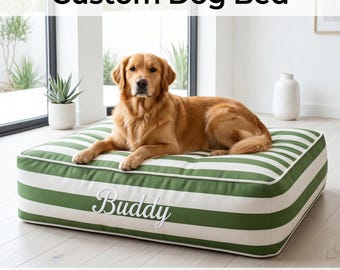 Cama grande para cães, cama personalizada para cães, colchão resistente para cães, cama para cães com nome personalizado, cama lavável para animais de estimação, cama para cães grandes, cama para cães de interior