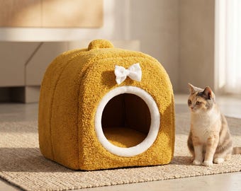 Cama cueva para gatos, cama cueva para perros, cama de peluche para mascotas, cama personalizada para mascotas, acogedora casa para gatos, linda cama para perros, cama para gatitos, casa para mascotas de interior