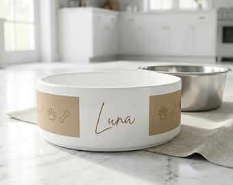 Gamelle personnalisée pour animaux avec nom | Gamelle personnalisée pour chien | Gamelle en céramique pour chien | Gamelle personnalisée pour chat | Gamelle pour animaux | Cadeau pour amoureux des animaux