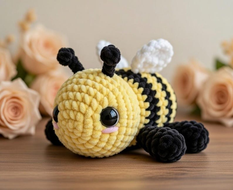 Bumblebee Crochet Pattern, Amigurumi Mini Bee Digital PDF Step-by-step ...
