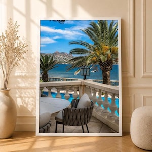 French Riviera Photo Poster, Travel Photography, Coastal Wall Art, Picture for Interior, Creative Gift Idea, Photo for Wall, Home Decor image 1