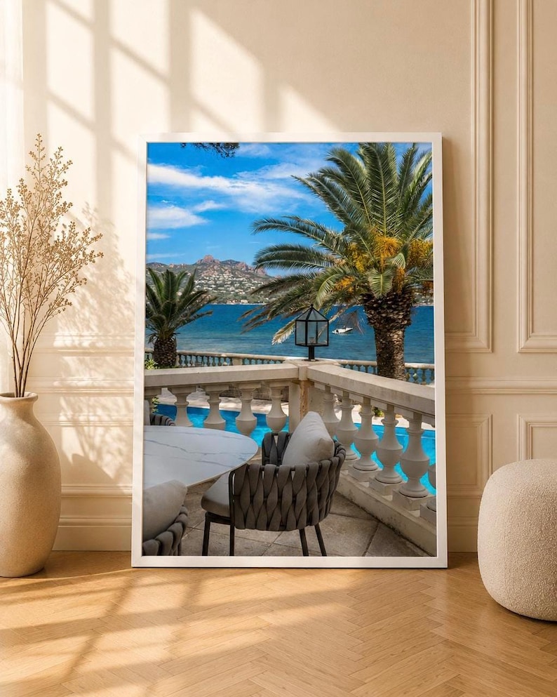 French Riviera Photo Poster, Travel Photography, Coastal Wall Art, Picture for Interior, Creative Gift Idea, Photo for Wall, Home Decor image 1