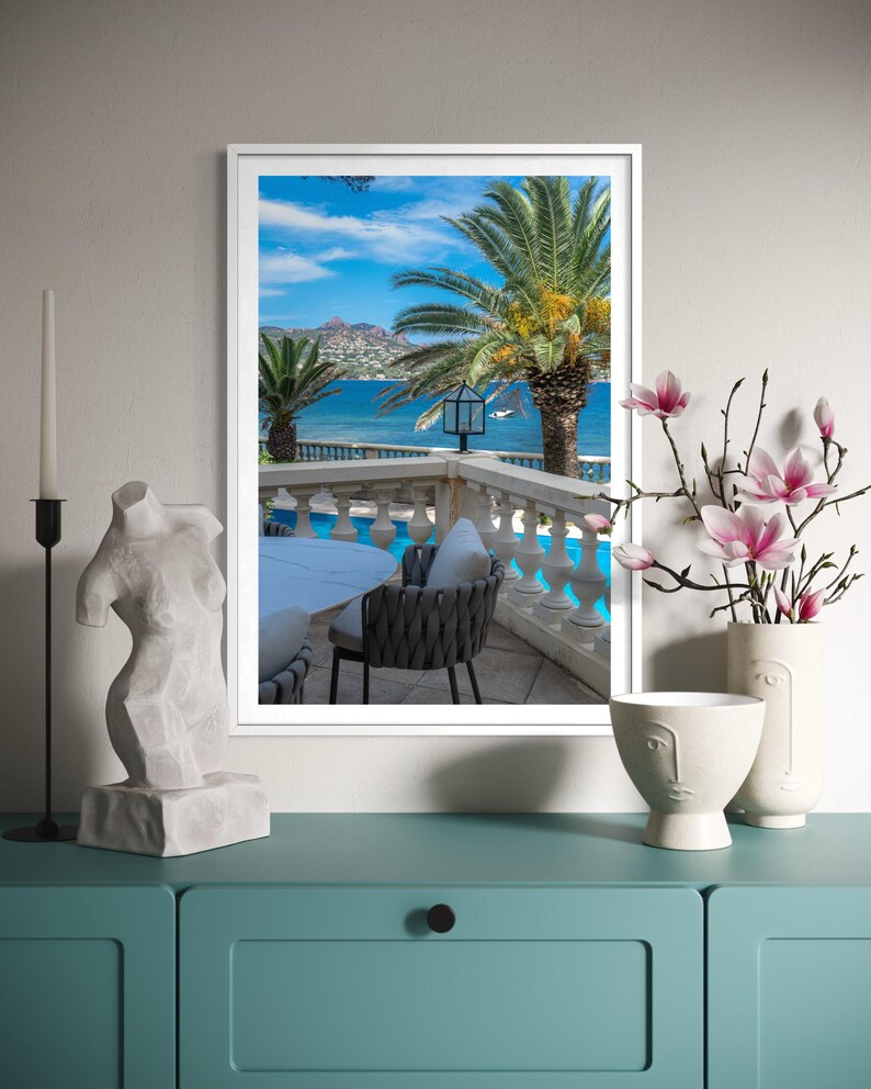 French Riviera Photo Poster, Travel Photography, Coastal Wall Art, Picture for Interior, Creative Gift Idea, Photo for Wall, Home Decor image 2