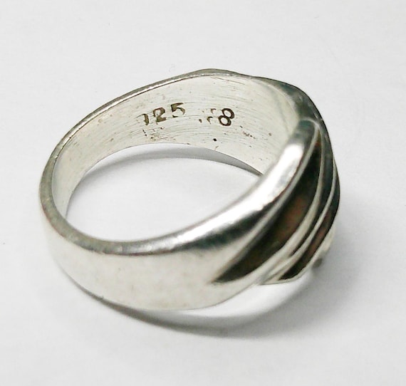 Sterling Silver Carved Ring - image 2