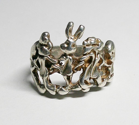 ワーナーブラザーズ　キャラクター　シルバー925　リング Sterling Silver Looney Toons Character Rings - Etsy