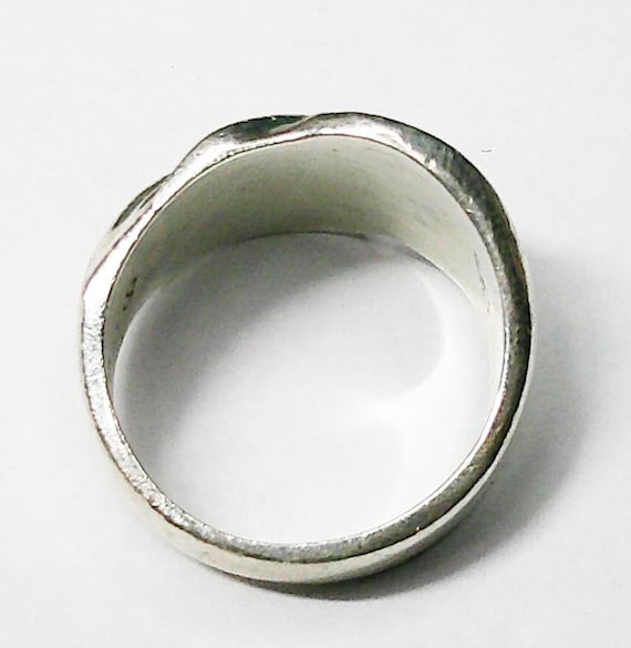 Sterling Silver Carved Ring - image 3