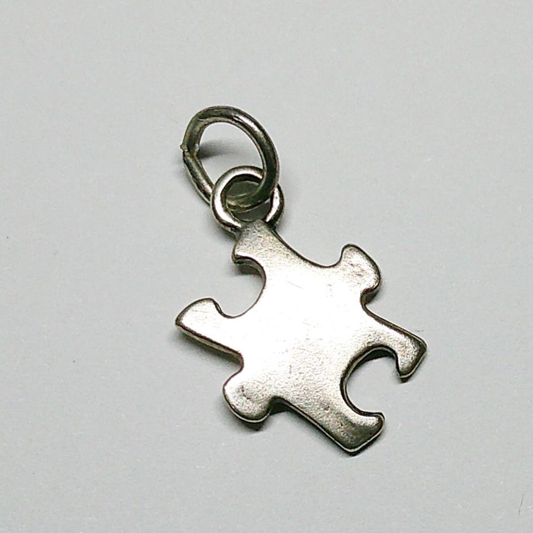 Sterling Silver Puzzle Piece Autism Awareness Pendant - Etsy