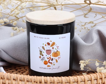 Autumn Scented Soy Candle: Apothecary Jar, Fall Vegan Candle