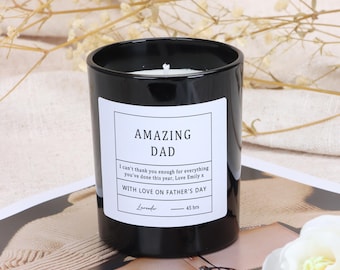 Personalised Scented Soy Candle for Dad – Father's Day Gift