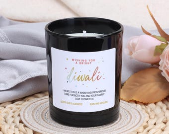 Personalised Diwali Candle Gift: Rainbow Scented Candle