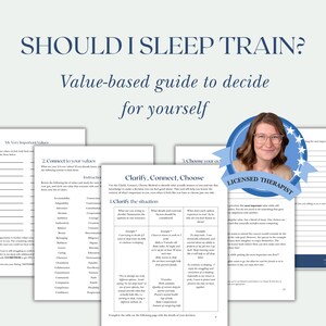 Sleep Training Decision Making Worksheet, Values-Based & Therapist-Made Guide, Should I Sleep Train? (Digital Download)