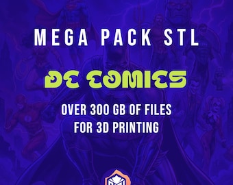 Mega Pack STL 300 GB Dark Superheroes – Figurki 3D w stylu komiksowym | Pliki ponad 300 GB | Modele do druku