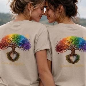 Regenbogen-Lebensbaum-Shirt, farbenfrohes Einheits-T-Shirt, T-Shirt für Vielfalt und Inklusion, Grafik für Gleichheit und Freundlichkeit, Geschenk-T-Shirt mit positiver Botschaft