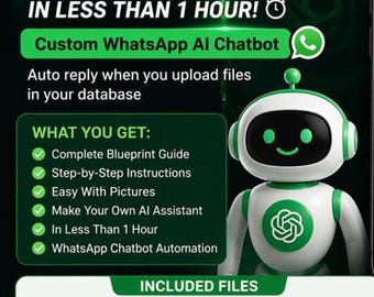 Custom AI Assistant Chatbot | Free WhatsApp Chatbot | Smart File Reply Bot | Personalized Business Automation