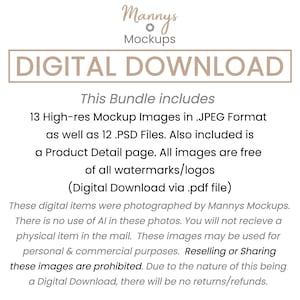 Printonic New Beginnings Gift Set Mockup Photo BUNDLE, Digital Downloads, psd Files POD mockups JPEG Boho Style image 2