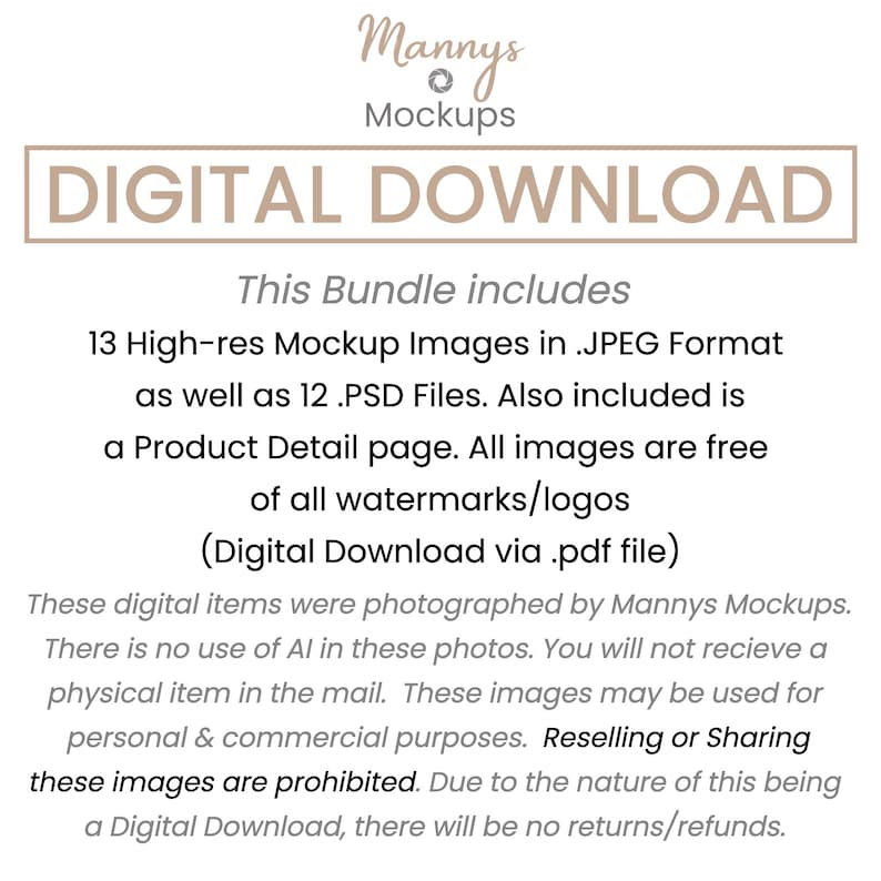 Printonic New Beginnings Gift Set Mockup Photo BUNDLE, Digital Downloads, psd Files POD mockups JPEG Boho Style image 2
