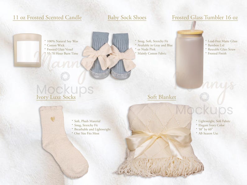 Printonic New Beginnings Gift Set Mockup Photo BUNDLE, Digital Downloads, psd Files POD mockups JPEG Boho Style image 4