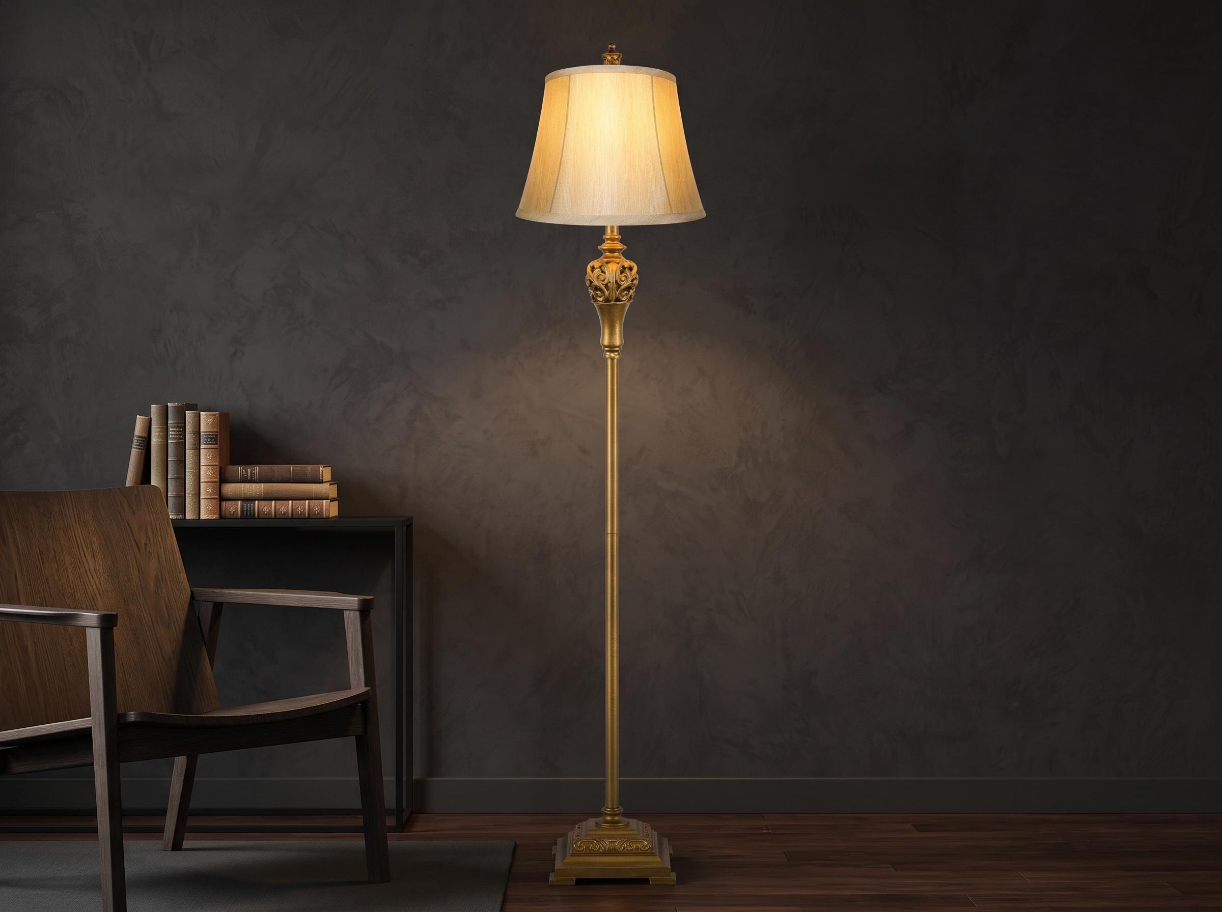 Vintage Bronze Floor Lamp - Etsy