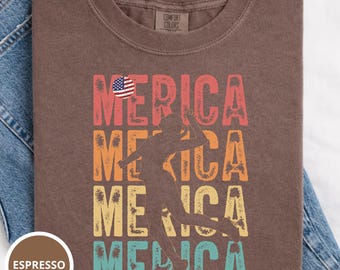 Merica 4. Juli PNG, Vaterländisches Hemd, Retro Americana Frauensilhouette, Distressed USA Digital Download