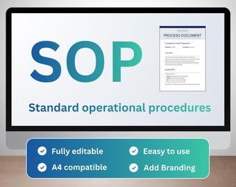 Simple SOP Template (Word) | Standard Operating Procedure Template | Business Document | Employee Work Guidelines