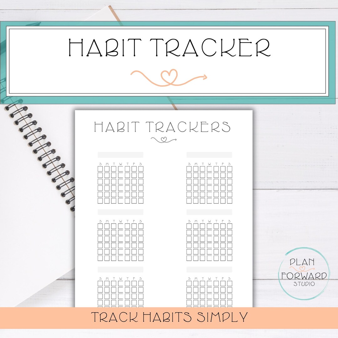 Printable Habit Tracker PDF | 7x9 | 8.5x11 | Planner Insert | for ...