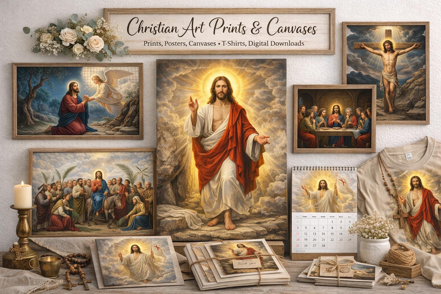 Holy Week PNG Bundle – Traditional Catholic Art Scenes (digital ...
