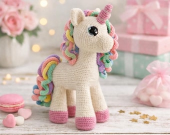 Low Sew Amigurumi Unicorn Crochet Pattern | Beginner Plush Toy Tutorial (PDF Download)