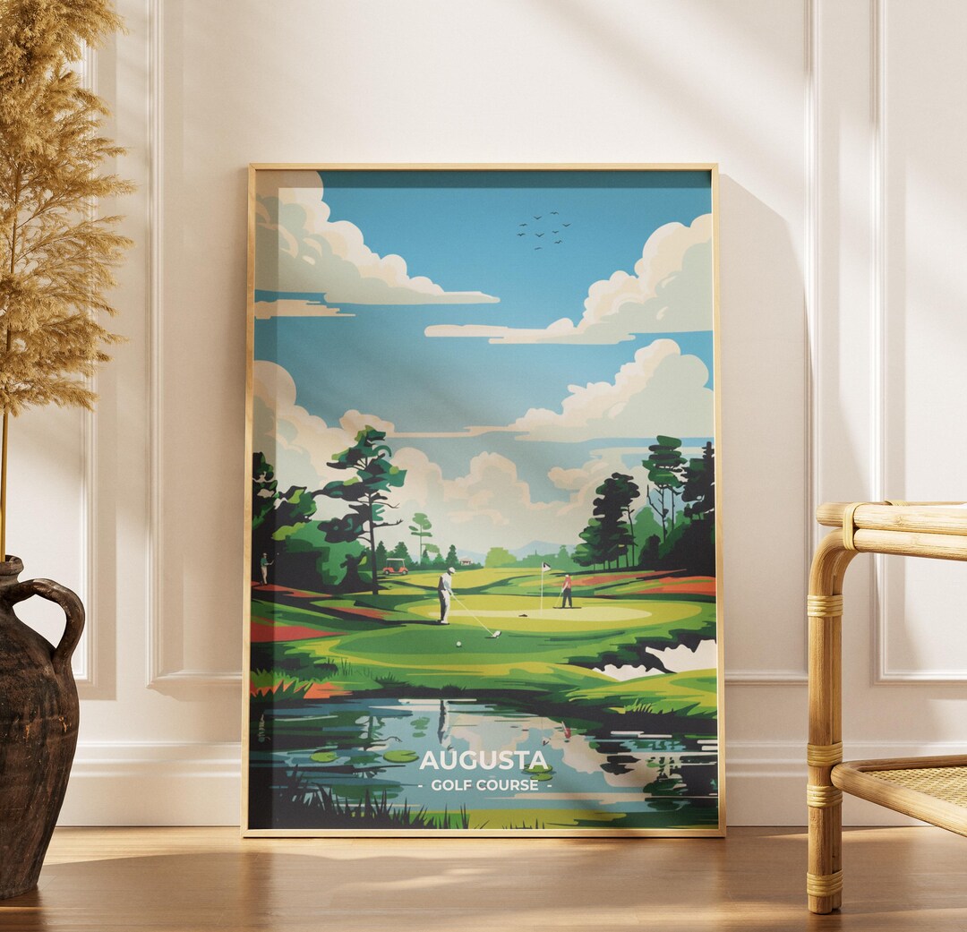 Augusta Golf Course Travel Poster, Golf Lover Gift,framed Print - Etsy