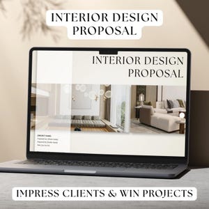 Vorlage für ein Angebot im Bereich Innenarchitektur, bearbeitbare Canva-Kundenvereinbarung mit Projektumfang und Zeitplan
