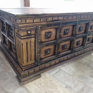 Oak Wooden Chest – Large Storage Trunk image 6