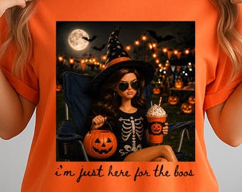 Cute Witch Halloween Shirt, Trendy Spooky Graphic Tee, Pumpkin Fall Sweatshirt, Funny Halloween Gift for Women