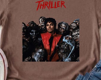 Vintage Michael Jackson Shirt, Thriller Halloween Graphic Tee, Retro Zombie Sweatshirt, 80s Music Halloween Gift