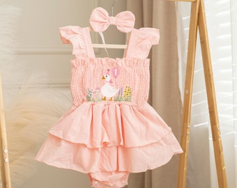 Outfit voor eerste verjaardag van One Silly Goose - Smashcake-jurk