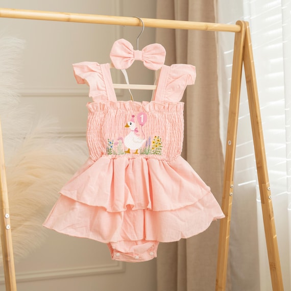One Silly Goose First Birthday Girl Outfit - Smash Cake Dress