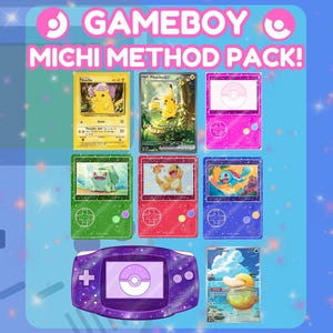 Gameboy Michi Method Style Binder Printables with Card Sleeve Inserts! | Digital Download