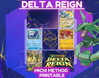 Delta Reign (Storm Emeralda) Michi Method Printable TCG Binder Pocket Flare | Digital Download