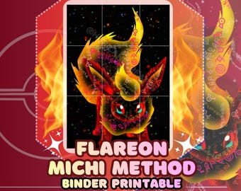 Flareon Michi Method Card Binder Flare| Printable | [NO AI USED] - Digital Download